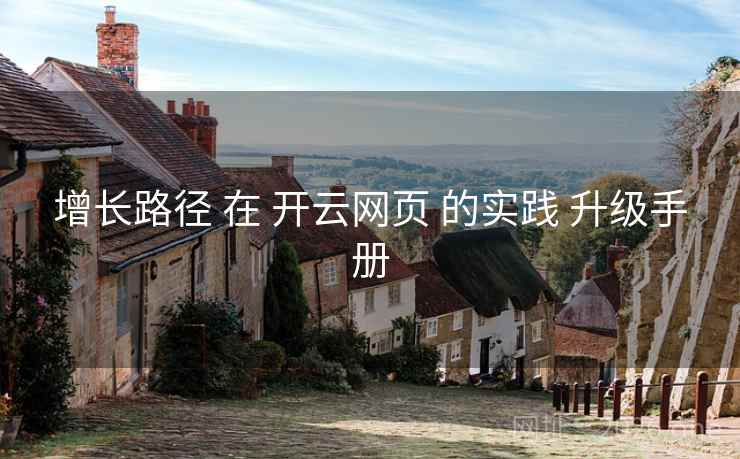 增长路径 在 开云网页 的实践 升级手册