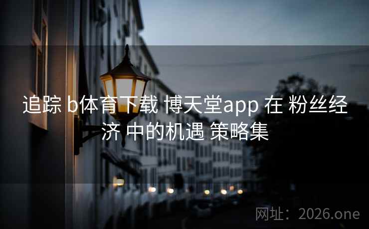 追踪 b体育下载 博天堂app 在 粉丝经济 中的机遇 策略集
