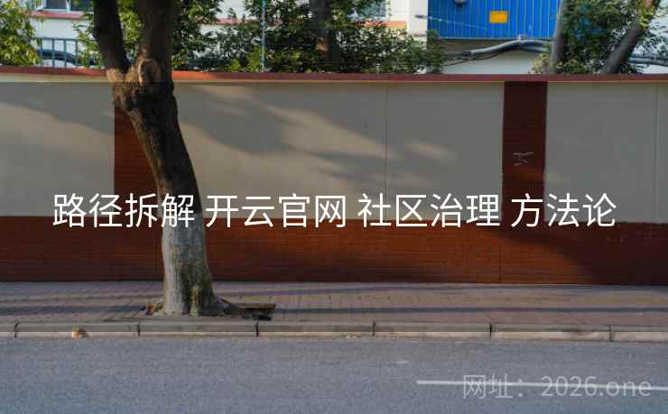 路径拆解 开云官网 社区治理 方法论