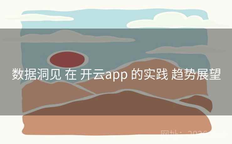 数据洞见 在 开云app 的实践 趋势展望 数据洞见 在 开云app 的实践 趋势展望